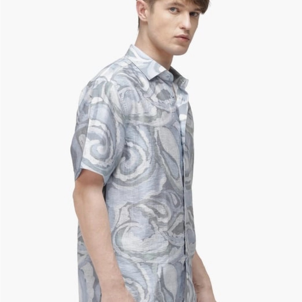 Rare Rabbit Camouflage Button-Up Shirt